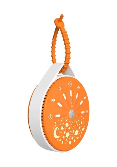 Bebekler İçin Taşınabilir Beyaz Gürültü Makinesi Ve Gece Lambası - 10 Ses, 7 Renk, Şarj Edilebilir Pil Turuncu Turuncu