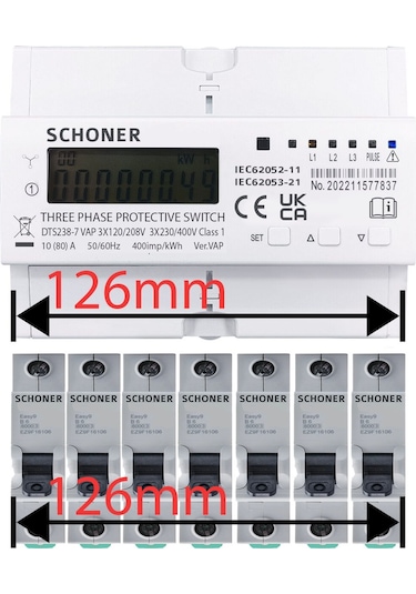 Schoner Wi-fi Üç Faz Gerilim Koruma Rölesi Voltaj/akım Koruma 80a