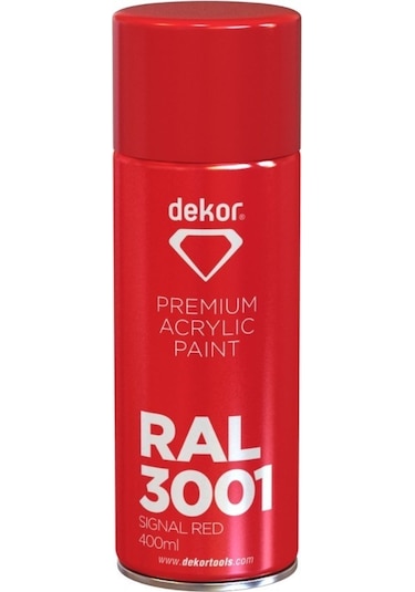 Dekor Sprey Boya Kırmızı Ral3001 400ml