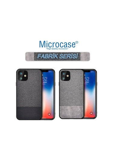 Microcase Apple Uyumlu iPhone 11 Fabrik Serisi Kumas & Deri Desen Kilif 400601760