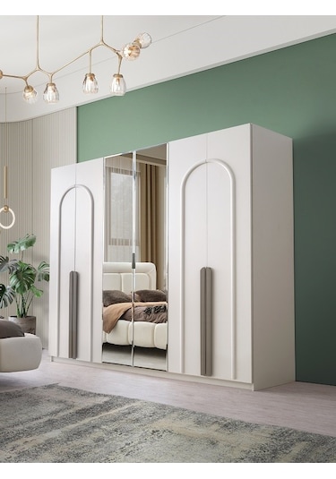 Barcelona Mdf 6 Kapılı Dolap Aytaşı