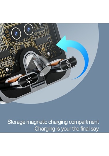 Kızılötesi Sensörlü Telefon Şarjı İle F18 Alüminyum Alaşımlı Braket Araba Kablosuz Şarj Cihazı Şeffaf Gümüş