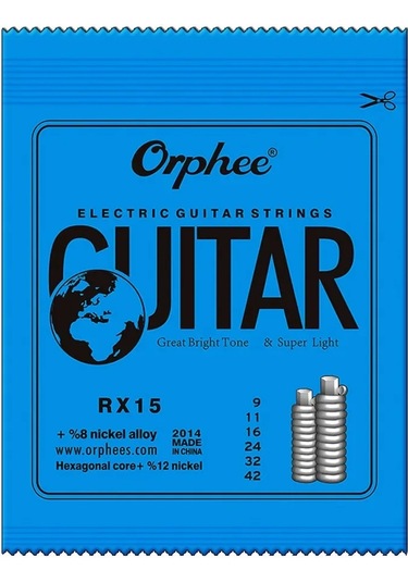 10 Takım Orphee Elektro Gitar Dizeleri Seti Rx Serisi Altıgen Karbon Çelik Profesyonel Başlangıç Uygulama Elektro Gitar Parçaları Whıte