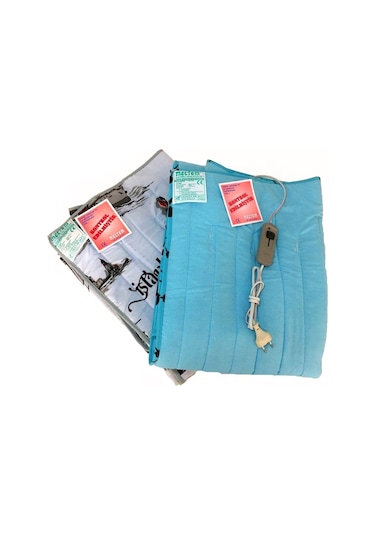 Meltem Tek Kişilik Elektrikli Battaniye Çok Renkli Pamuk Kumaş 90 x 150 CM Çok Renkli