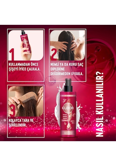 Elidor Brezilya Keratin Terapisi Sıvı Saç Bakım Sütü  2 x 200 ML