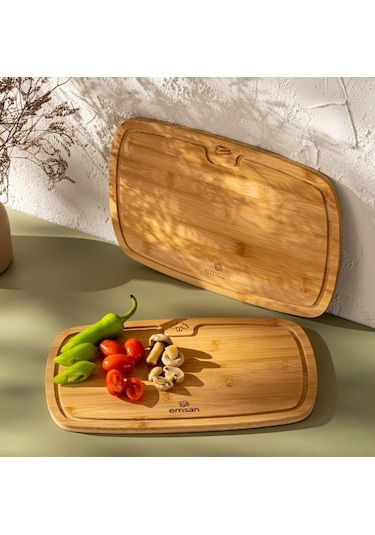 Emsan Daisy 2li Wood Kesme Tahtası Ahşap