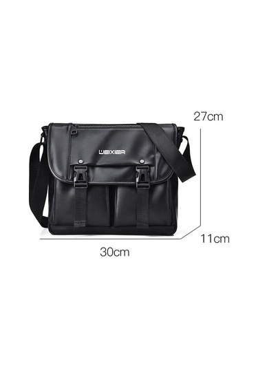 Sones Weıxıer D269 İş Gündelik Erkek Haberci Çantası Büyük Kapasiteli İş Giyim Fonksiyonel Çapraz Çantalar Siyah
