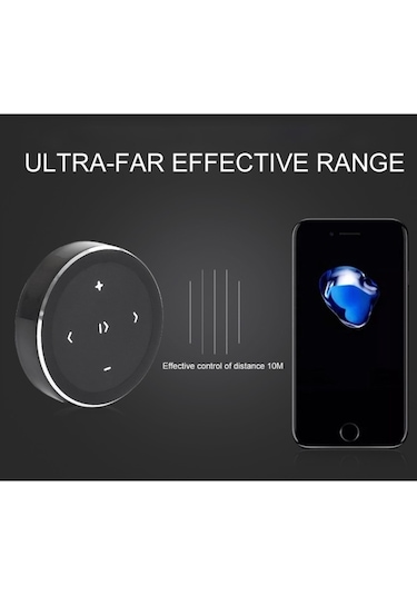Sones Araba Kablosuz Bluetooth Denetleyici Cep Telefonu Multimedya Çok Fonksiyonlu Direksiyon Uzaktan Kumanda Siyah