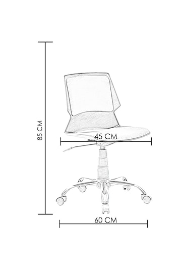 Ofiscombin Ofis Büro Metal Ayaklı Döner Tekerli Ders Çalışma Sandalyesi Pembe Kumaş 00047499884