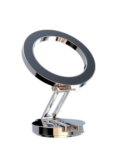 Joyhub Alaşım Manyetik Araç Tutucu Magsafe Katlanır Cep Telefonu Tutucusu 360 Derece Dönen Enstrüman Konsolu Kılavuzu Açık Gri Var Direksiyon 50fboı