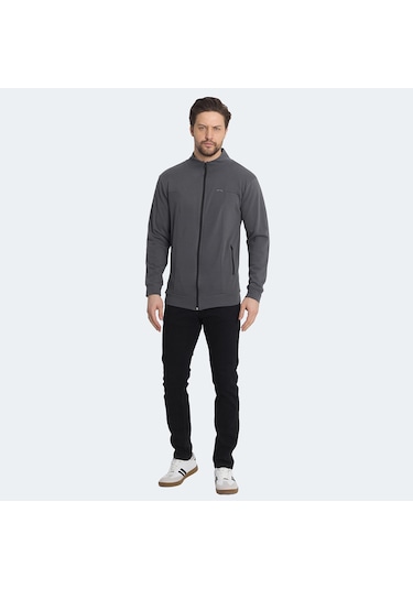 Slazenger KAGISONA IN Erkek Sweatshirt Koyu Gri