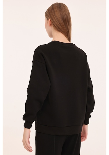 Lotto W-delfın C Neck Sweat 4pr Siyah Kadın Sweatshirt Siyah