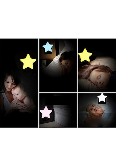 Petrix 34615 Priz Girişli Karanlık Sensörlü Gece Lambası Beyaz