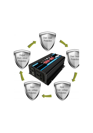 Moly Yüksek Frekans 4000w Tepe Güç Dc 12v İndirgemli Sinüs Dalgası İnvertörü - Araba Kamp İçin İdeal