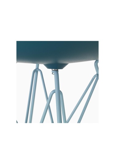 Vitra Eames Plastik Yan Sandalye Re Dsr Duotone, Geri Dönüştürülmüş Plastik Mavi