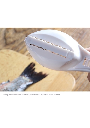 Ev Manuel Balık Pulu Kazıyıcı Temizleme Aracı Kapaklı Mavi 02