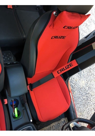 Chevrolet Cruze Nakışlı Ön İkili Oto Koltuk Minderi 2 Adet Boyun
