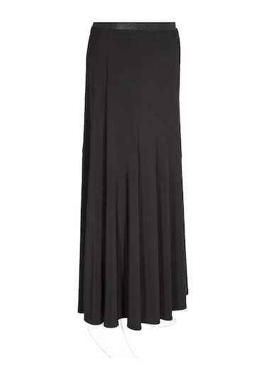 Hesna Kadın Bensu Büyük Beden Sandy Çapraz Astarsız Siyah Etek Siyah