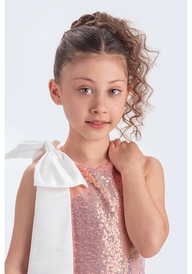 Etekli Şık Elbise Pullu 3 Kat SOMON