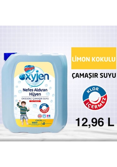 Bingo Oksijen Limon Kokulu Çamaşır Suyu 4 x 3240 ML
