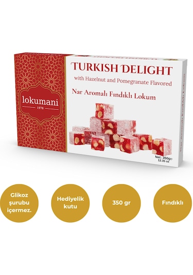 Nar Aromalı Fındıklı Lokum 350 Gr