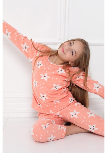 Fames Pijama Kişlik Çocuk Polar Pijama Takim SOMON