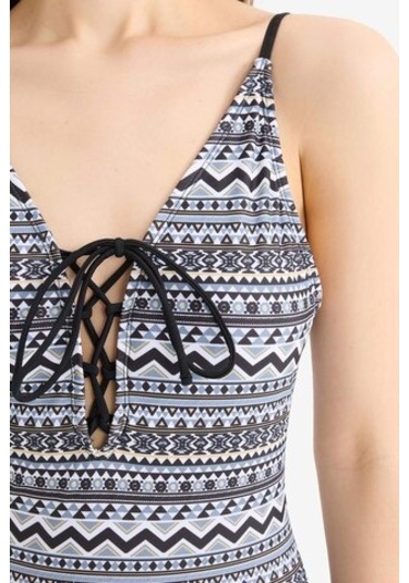 Defacto Regular Fit Etnik Desenli Mayo-fall İn Love T3656az25smbk81 Siyah