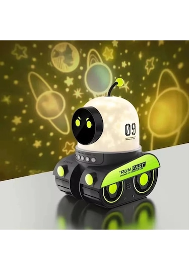 Buğz Çocuklar Için Eğitici Ve Eğlenceli Robot Temali Projektör Gece Lambasi