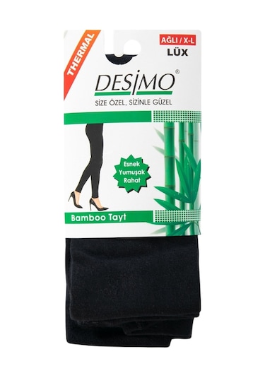 Desimo Kadın Bambu Lüks Kışlık Termal Tayt Ağlı