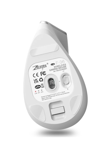 Geeksen Zelotes F-36 Kablosuz Oyun Faresi: 8 Buton, 2400 Dpı, 2.4ghz Frekans, Çoklu Sistem Desteği, 105g Hafif Tasarım F-36