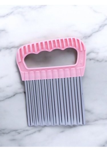 1 Adet Şekilli Patetes Dilimleyici Tırtıklı Dilimleme Aparatı Çok Renkli