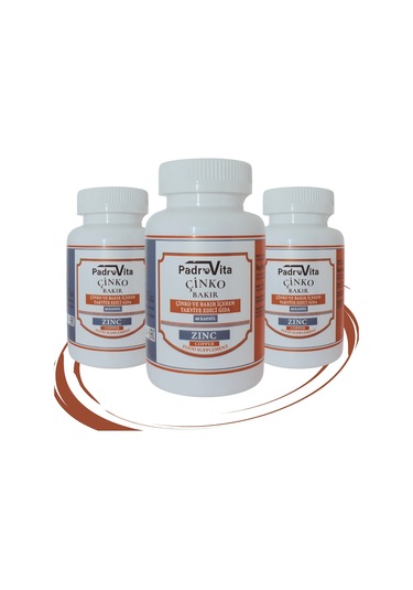 PadroVita Çinko ve Bakır İçeren Takviye Edici Gıda 3 x 60 ML