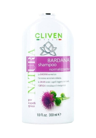 Cliven Natura Bardan Doğal Yağlı Saçlar çin Şampuan 300 ML