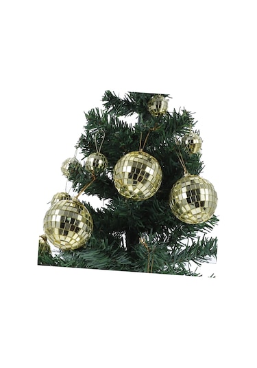 Disco Topu Aynalı Gold 8 Cm 3 Lü