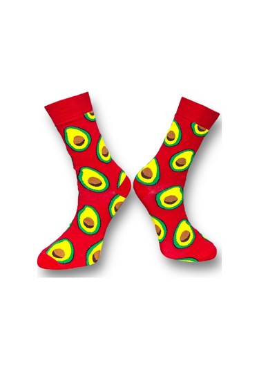 3'lü Unısex Limon Avokado Ananas Tasarımlı Esnek Nem Alabilen Pamuklu Spor Soket Çoraplar Çok Renkli