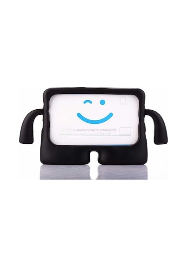 Kilifone - İpad Uyumlu İpad 10.2 2021 9.nesil - Kılıf Tutma Kollu Stand Olabilen Çocuklar İçin Koruyucu Tablet Kılıfı - Siyah