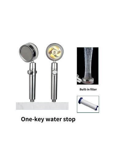 Altın Duş Başlığı Su Tasarruflu Akış 360 Derece Dönen Küçük Fan İle Abs Yağmur Yüksek Basınçlı Püskürtme Memesi Banyo Aksesuarları Lm With Filter Altın