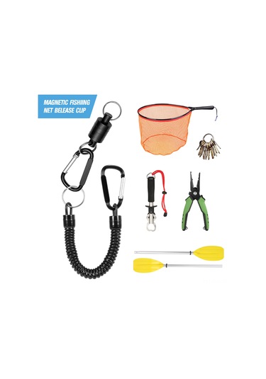 Xindoker Balıkçılık Manyetik Tutucu Kayıp Engelleme İpçili Siyah - Maks. 2kg Tutma Gücü, Yelek/çanta Uyumlu