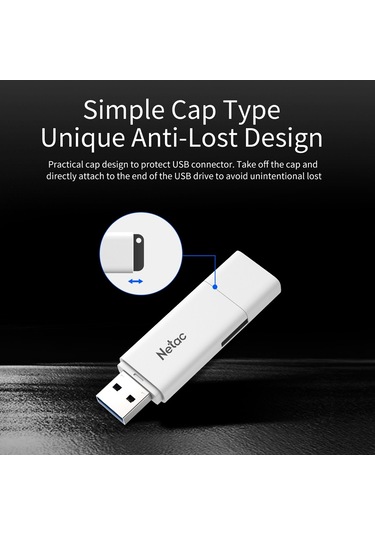 Sones Netac U185 Yüksek Hızlı Usb3.0 Kapaklı Araç Bilgisayarı Müzik Usb Sürücüsü, Kapasite: 64 Gb