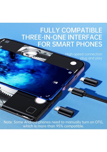 Geeksen 8mm Ip68 Su Geçirmez Endoskop Kamera - 1920p Hd, 3.5m Sabit Kablolu, 8+1 Led Işık, İphone/android Uyumlu, Siyah An112