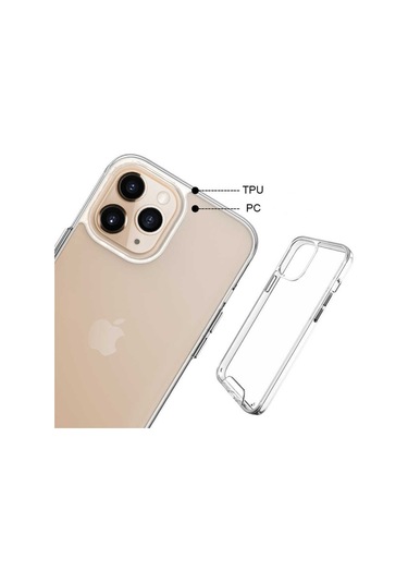 Noktaks - iPhone Uyumlu 14 Pro - Kılıf Koruyucu Tatlı Sert Gard Silikon - Renksiz