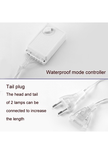 Sones Tavuskuşu Işıkları Led Balık Ağı Işıkları Açık Hava Su Geçirmez Işık Dizisi Tatil Dekorasyon Işıkları, Ab Fişi Renkli Işık Diğer