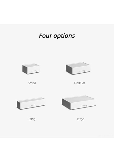 Kosona Küçük Boy Etiketli Bölmeli Çekmeceli Saklama Kutusu - Ev Organizasyonu İçin Dayanıklı Kapaklı Depolama Aleti Diğer