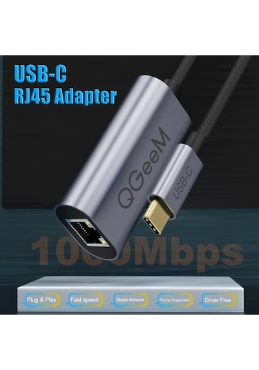 Tongxida Qgeem Ua05-a Usb 3.0 Ethernet Adaptörü, Usb Rj45 Lan Dönüştürücü, 547447426