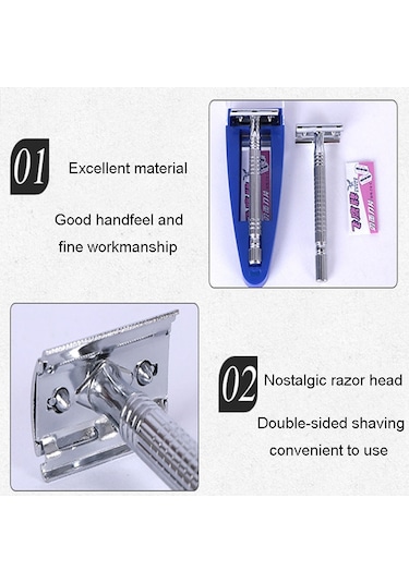 Sones Junjie Tıraş Ve Sakal Jilet Standı Eski Stil Çift Taraflı Manuel Tıraş Makinesi