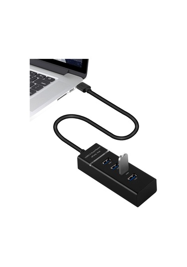 4 Bağlantı Noktası Usb 3.0 Çoklu Araç Yürüyüşü Usb Hub Fişi Ve Usb Fişi, Soket Ve Güç Kaynağı İle Oynatın