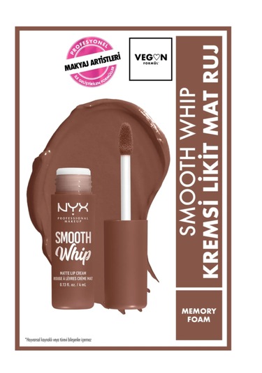 Nyx Professional Makeup Smooth Whip Kremsi Likit Mat Ruj - Memory