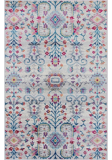 Rovigo Home Dijital Baskı Yıkanabilir Kaymaz Taban Salon Halısı RVG1558-HT755 Çok Renkli