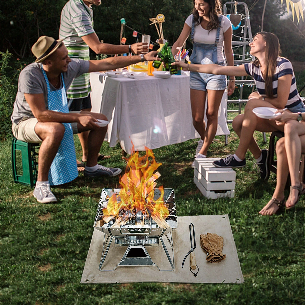 Youtek Cam Fiber Isıl Yalıtım Matı 60x80cm - Mangal Ve Ocak Altı Korozyon & Alev Koruması, Dış Mekan Pişirme Erişimi Haki