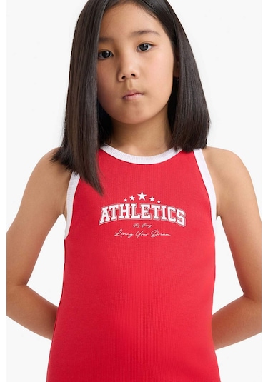 DeFacto Kız Çocuk Baskılı Fitilli Kaşkorse Kolsuz Yazlık Elbise B4491A825SMRD51